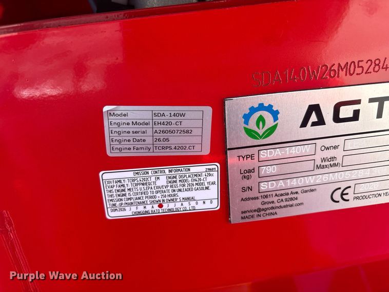 image for item EX4181 2026 AGT SDA-140W compact wheel loader