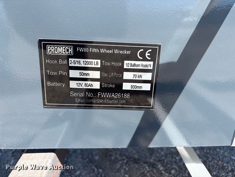 image for item EX4213 Promech FW80 fifth wheel wrecker boom