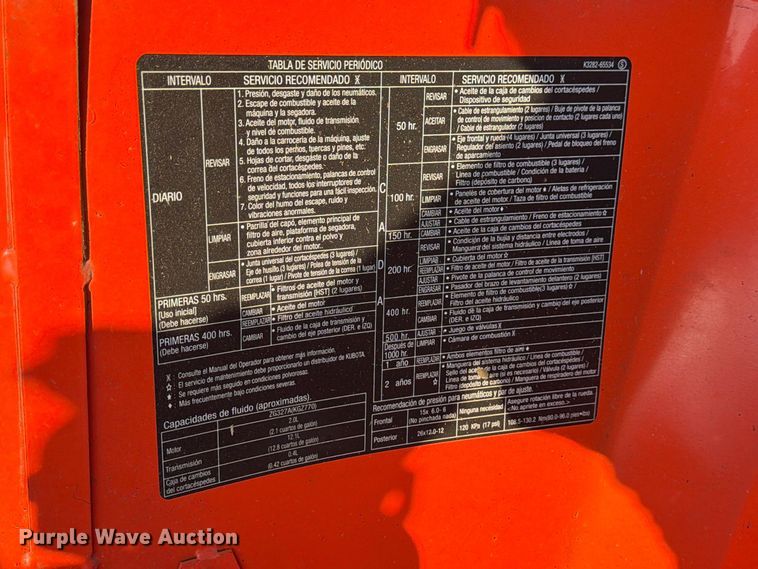 image for item EX4240 Kubota RCK6UP ZTR lawn mower