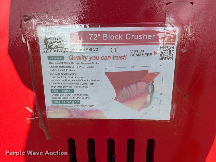 image for item EX4245 Raytree RMBC72 skid steer crusher