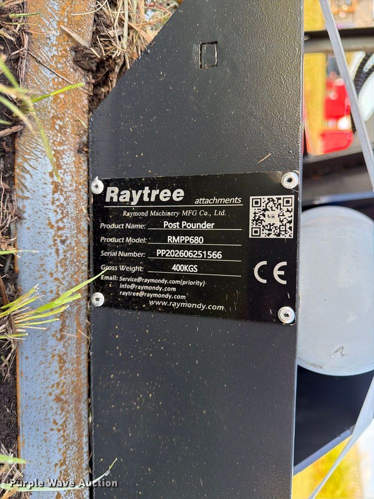 image for item EX4246 Raytree RMPP680 skid steer post pounder