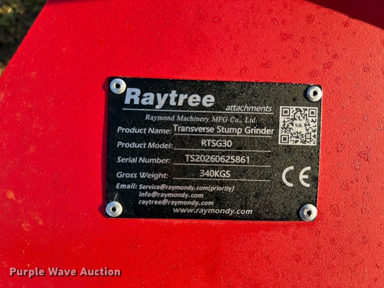 image for item EX4247 Raytree RTSG30 skid steer stump grinder