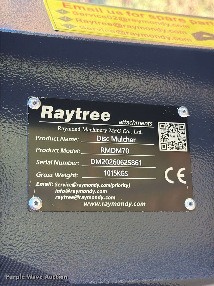 image for item EX4256 Raytree Disc Mulcher skid steer disk mulcher