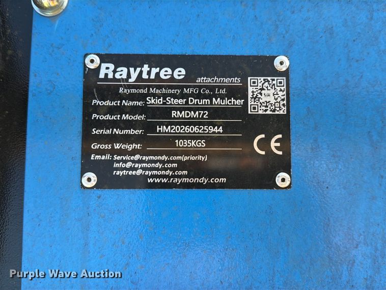 image for item EX4257 Raytree RMDM72 skid steer mulcher