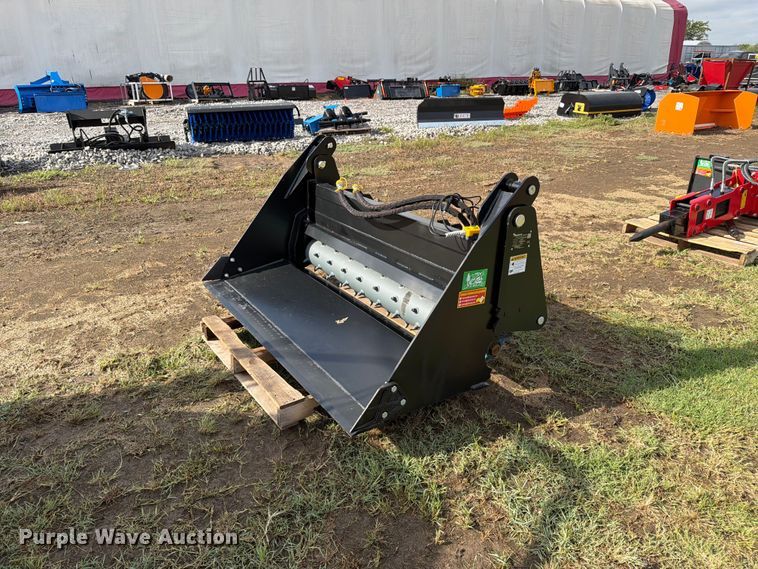 image for item EX4268 Raytree RPRB72 skid steer 6-in-1 power rake bucket