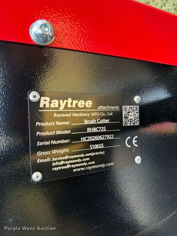 image for item EX4269 Raytree RHBC72S skid steer brush mower