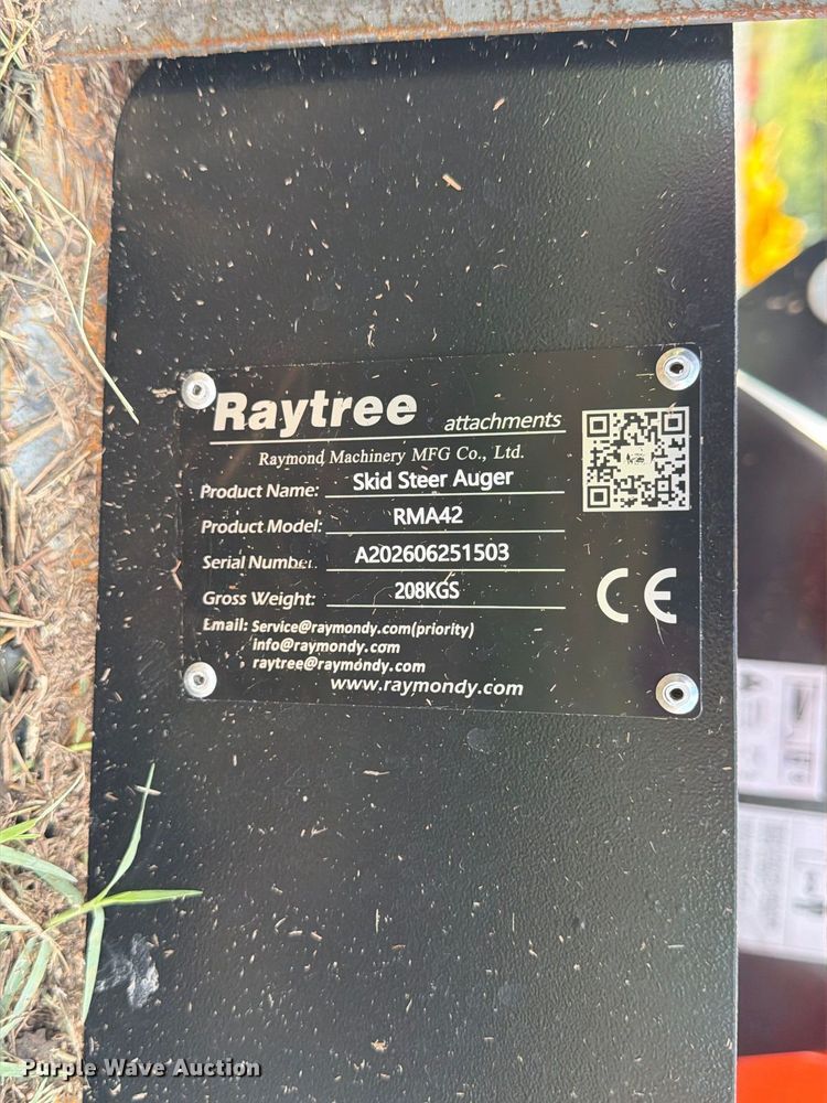 image for item EX4272 Raytree RMA42 skid steer auger