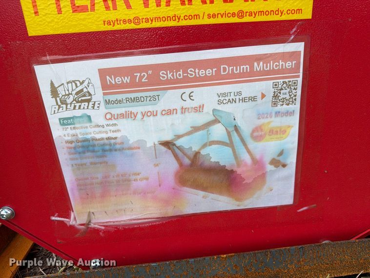 image for item EX4273 Raytree RMBD72ST skid steer mulcher