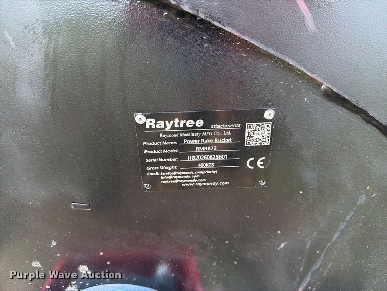 image for item EX4274 Raytree RMRB72 skid steer power rake bucket