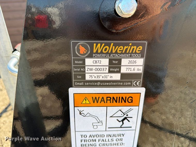 image for item EX4275 2026 Wolverine CB72 skid steer 4-in-1 bucket