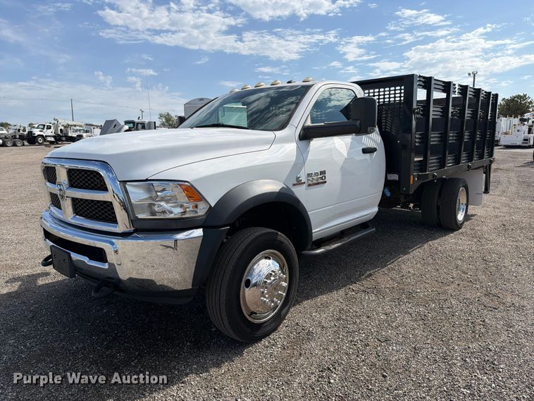 image for item FB5063 2018 RAM 5500 Heavy Duty flatbed truck