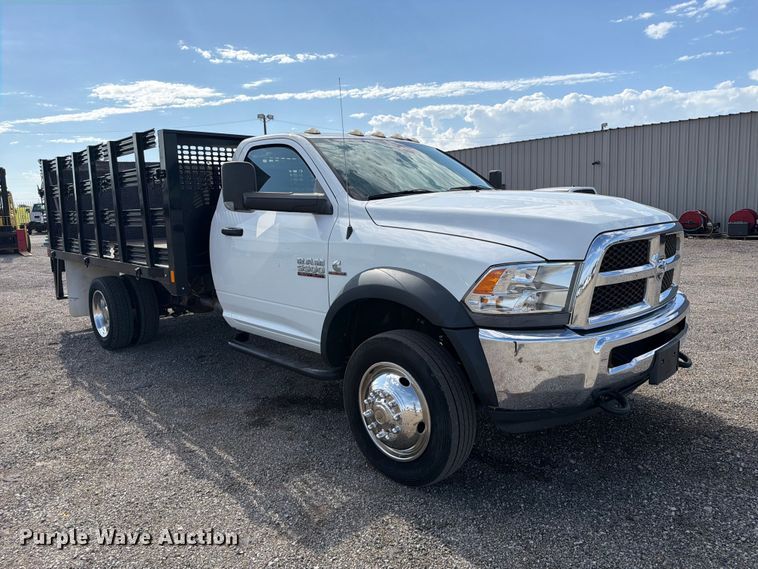 image for item FB5063 2018 RAM 5500 Heavy Duty flatbed truck