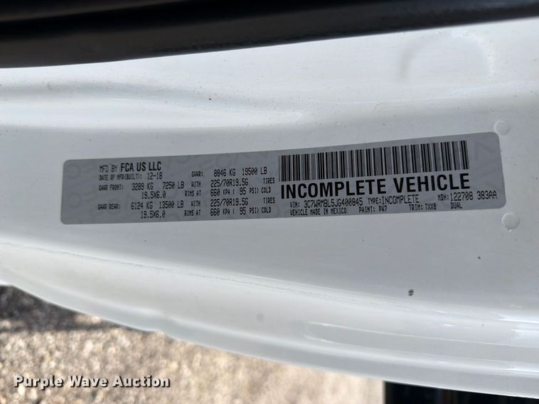 image for item FB5063 2018 RAM 5500 Heavy Duty flatbed truck