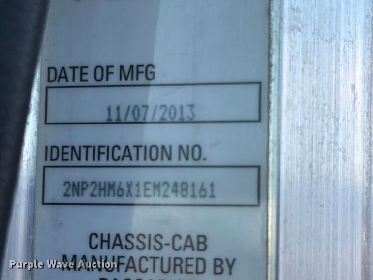 image for item FB5074 2014 Peterbilt 337 refrigerated truck