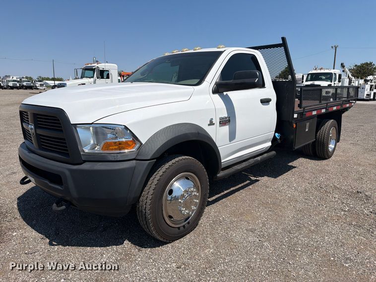 image for item FB5097 2012 Dodge Ram 4500 Heavy Duty flatbed truck