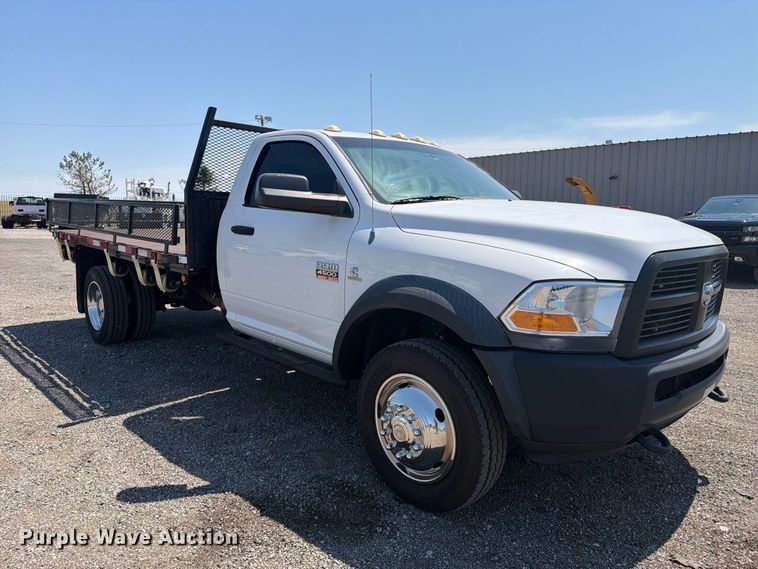 image for item FB5097 2012 Dodge Ram 4500 Heavy Duty flatbed truck