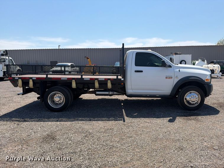 image for item FB5097 2012 Dodge Ram 4500 Heavy Duty flatbed truck