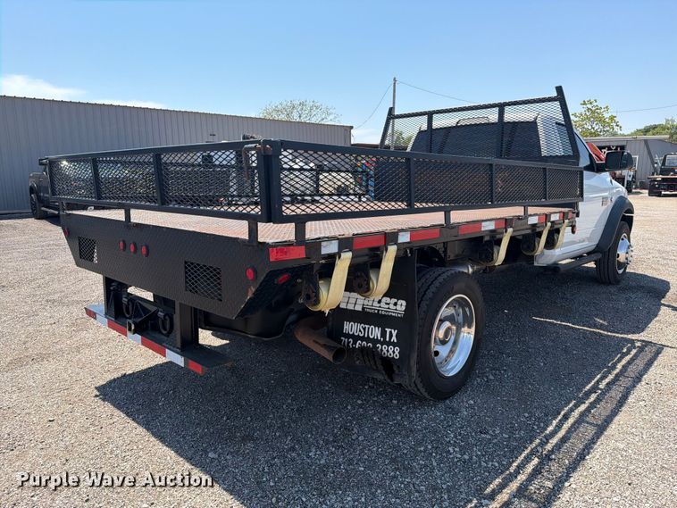 image for item FB5097 2012 Dodge Ram 4500 Heavy Duty flatbed truck