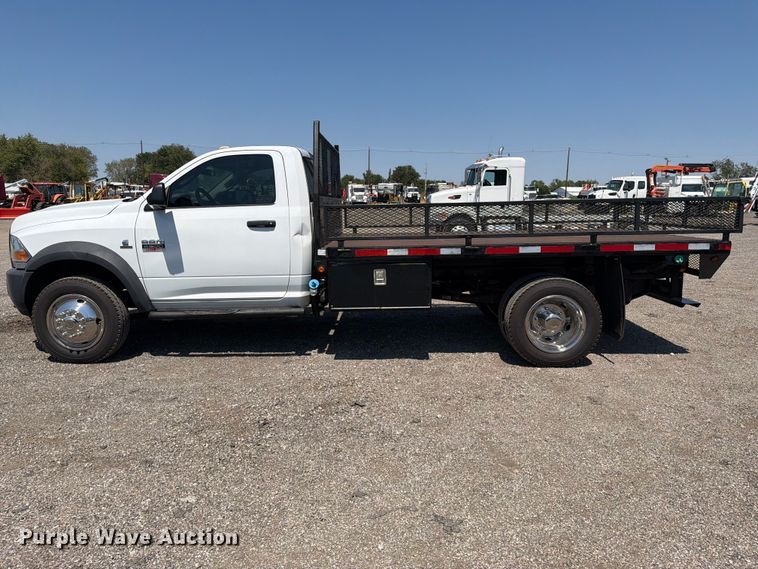 image for item FB5097 2012 Dodge Ram 4500 Heavy Duty flatbed truck