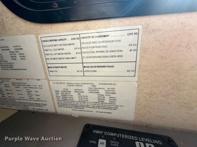 image for item FB5142 2006 Roadmaster MFG Co Patriot Thunder RV