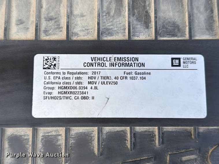 image for item FB8286 2017 Chevrolet Express 2500 van