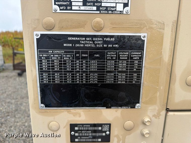image for item FC3342 L3 MEP-806B generator