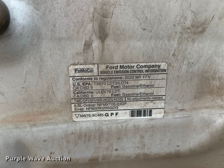 image for item FC4072 2022 Ford F150 Crew Cab pickup truck