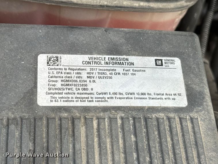 image for item FC4219 2017 Chevrolet Silverado 3500 utility bed pickup truck