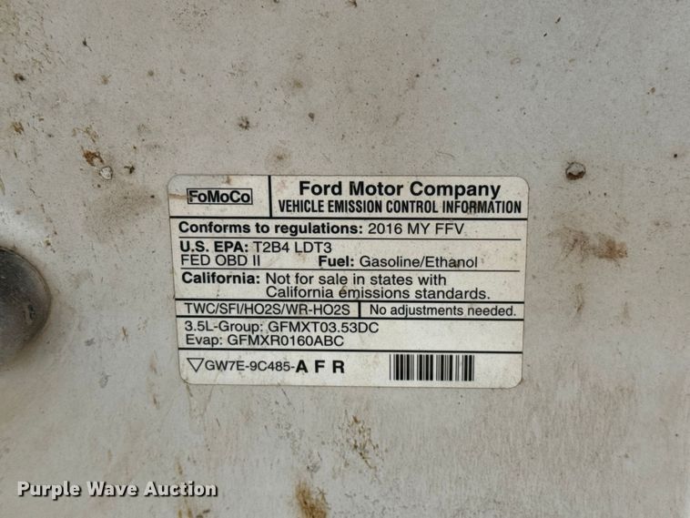 image for item FC4240 2016 Ford F150 Ext. Cab pickup truck