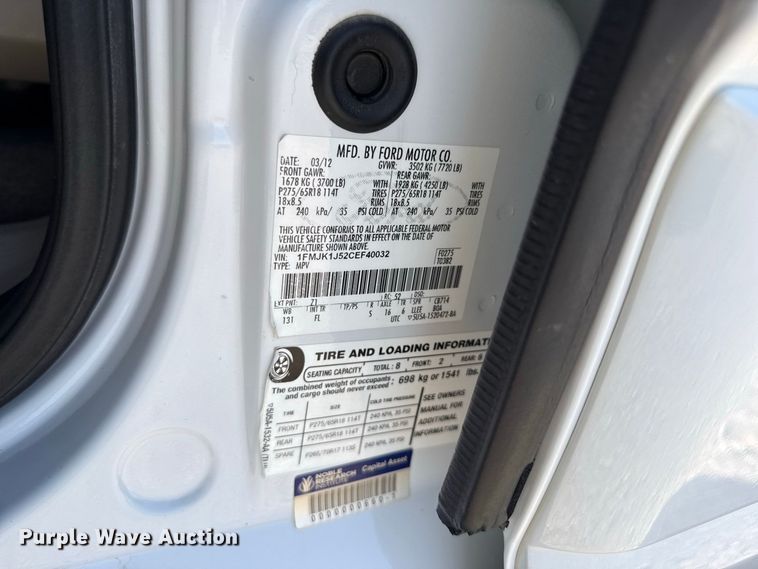 image for item FC4298 2012 Ford Expedition SUV