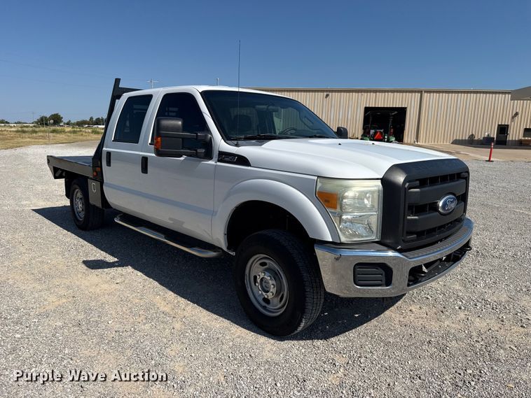 image for item FC4301 2011 Ford F250 Super Duty Crew Cab flatbed pickup truck