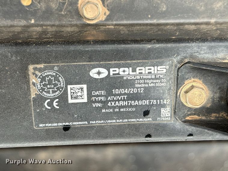 image for item FC4307 2013 Polaris Ranger 800 EFI utility vehicle