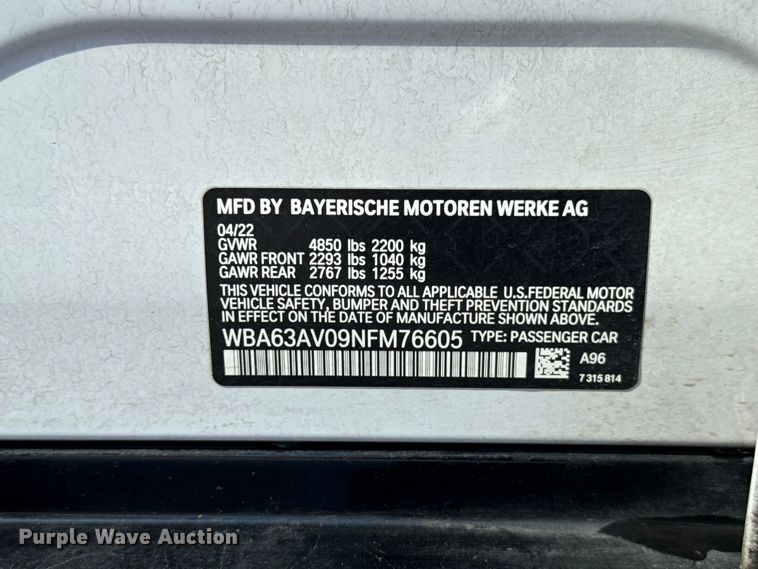 image for item FC4321 2022 BMW 430i 