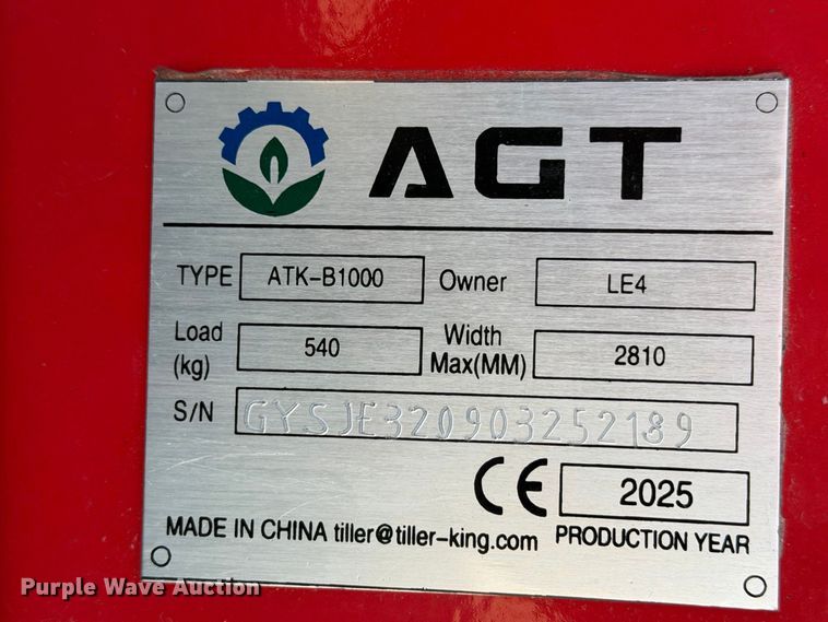 image for item FI0415 2025 AGT ATK-B1000 automotive lift