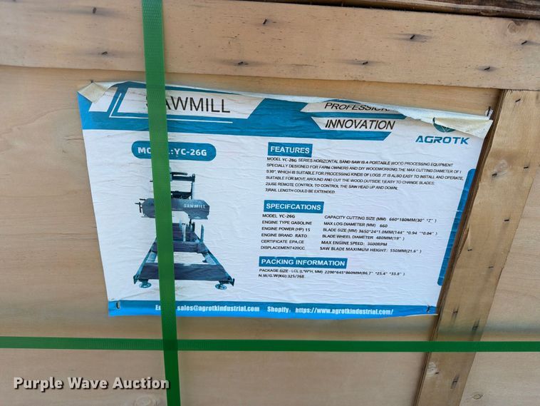 image for item FI0416 2026 AGT YC-26G sawmill