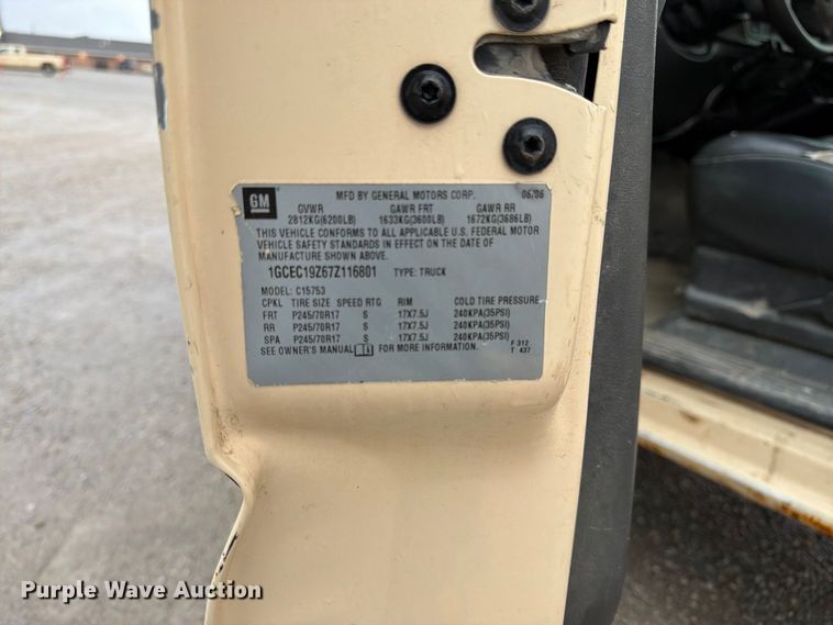 image for item FK3459 2007 Chevrolet Silverado 1500 Ext. Cab pickup truck