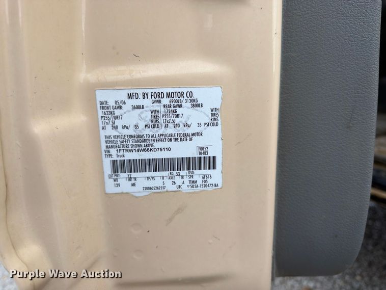 image for item FK3461 2006 Ford F150 Crew Cab pickup truck