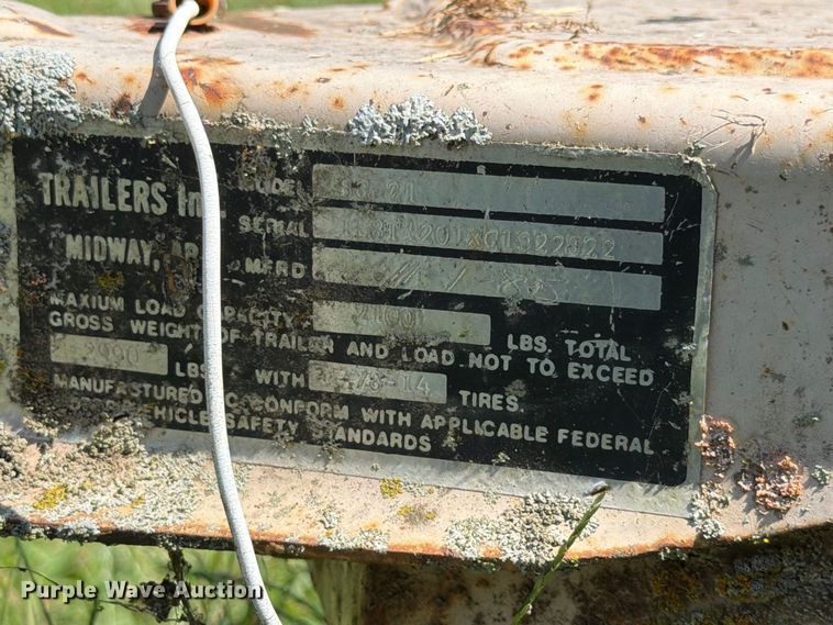 image for item FK3649 1985 Kingsway SC-21 boat trailer