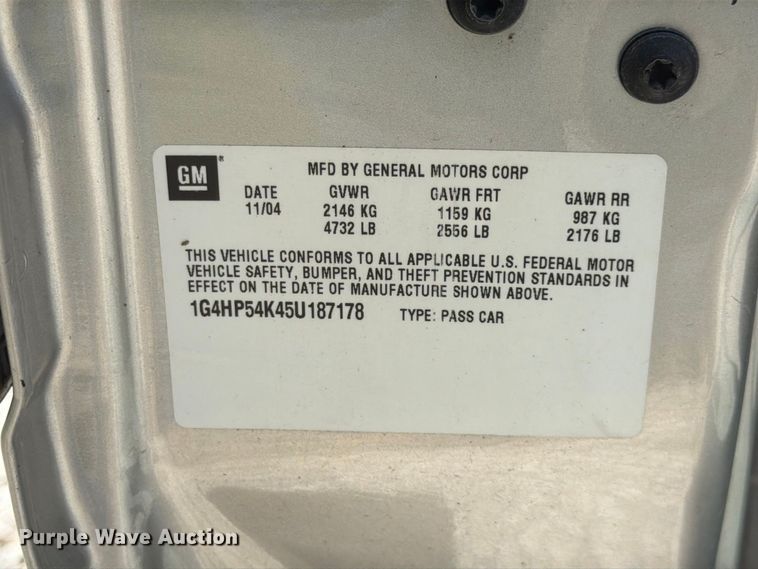 image for item FK3652 2005 Buick Lesabre 
