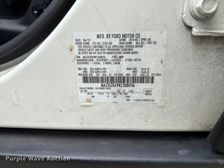 image for item FK4542 2019 Ford Ecosport SUV