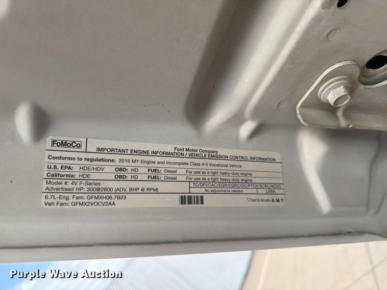 image for item FK4586 2016 Ford F550 dump flatbed truck