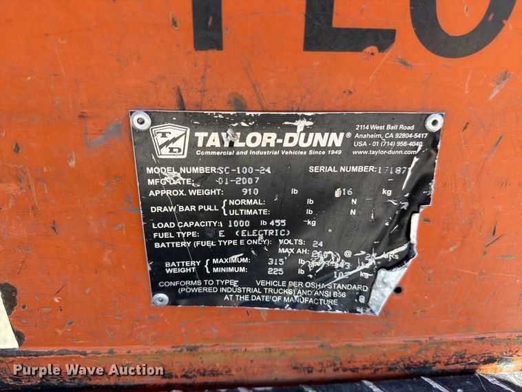 image for item FK4614 (3) Taylor-Dunn utility carts