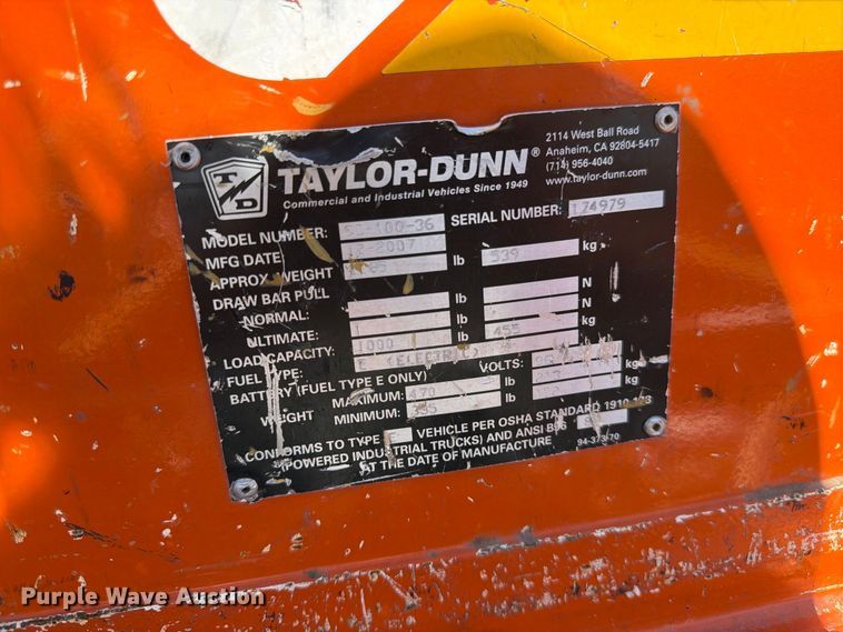 image for item FK4614 (3) Taylor-Dunn utility carts