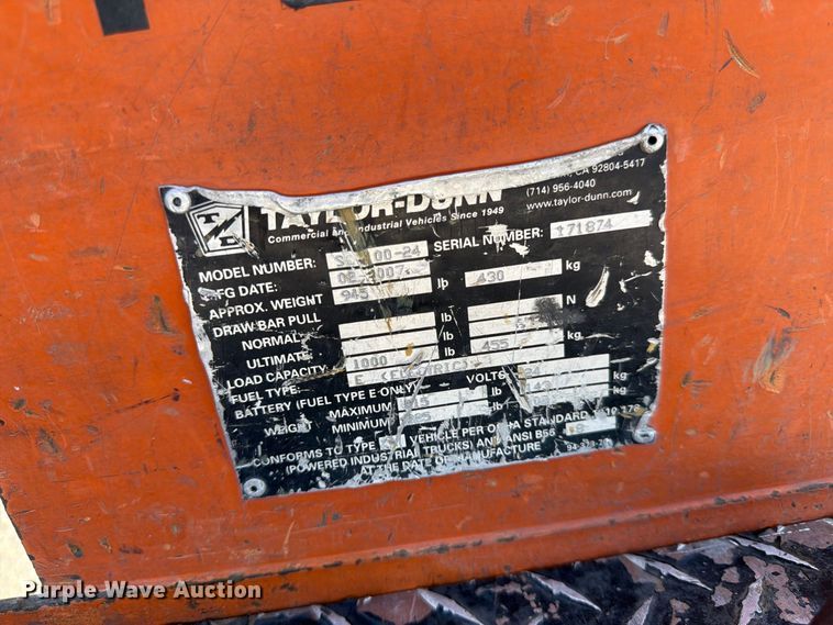 image for item FK4614 (3) Taylor-Dunn utility carts
