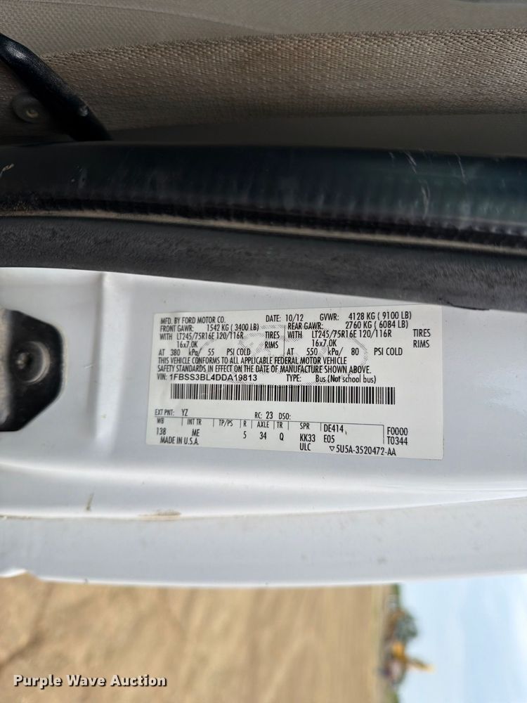 image for item FK5068 2013 Ford E350 van