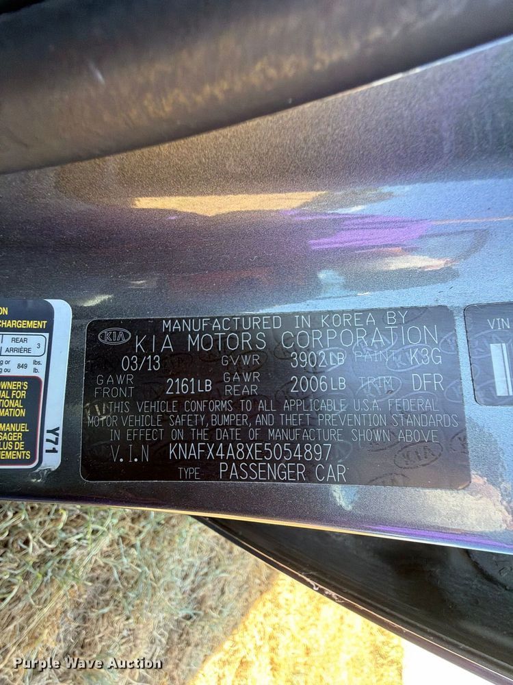 image for item FK5128 2014 KIA Forte 