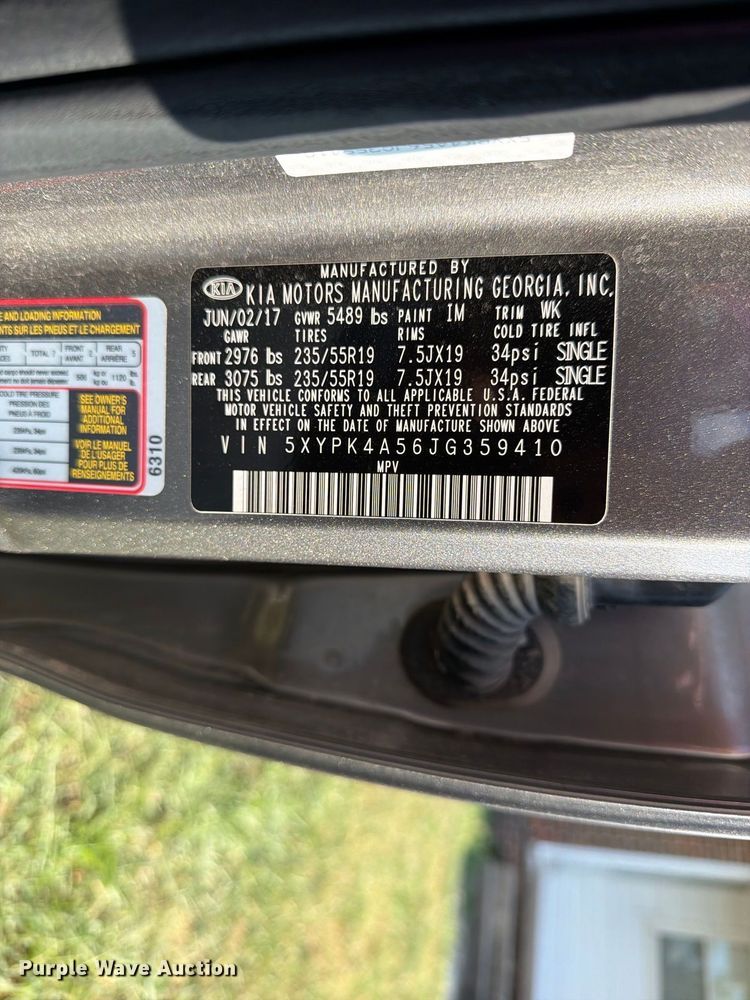 image for item FN2586 2018 KIA Sorento SUV