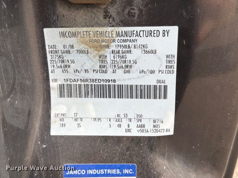 image for item FP3079 2008 Ford F550 Super Duty flatbed truck