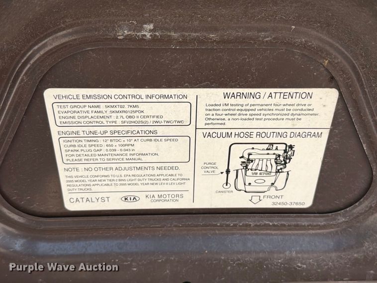 image for item FT6249 2005 Kia Sportage SUV