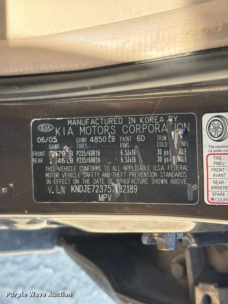 image for item FT6249 2005 Kia Sportage SUV